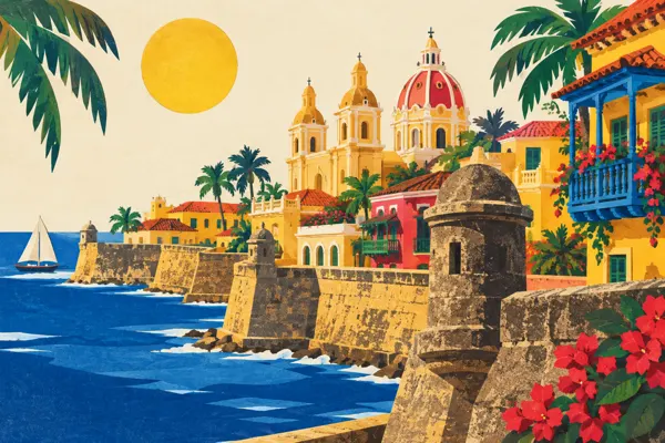 Ilustración de una escapada a Cartagena