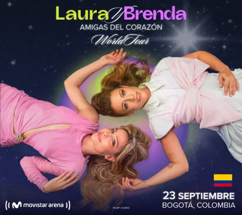 Cartel de Laura y brenda | amigas del corazón world tour