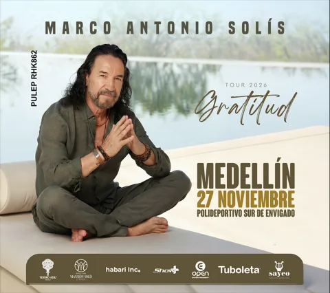 Cartel de Marco antonio solís | gratitud tour 2026 - Medellín