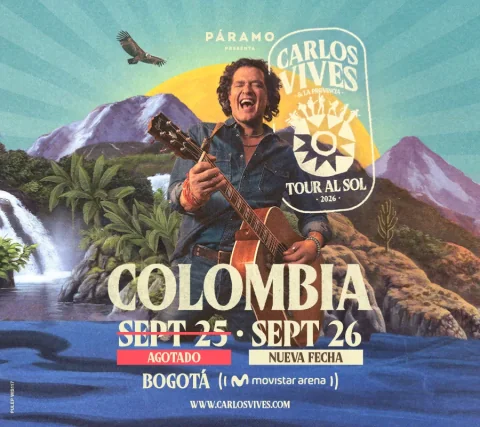 Cartel de Carlos Vives & la provincia tour al sol - show mayores