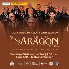 Cartel de Concierto de amor y amistad con la Orquesta Aragón