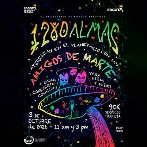 Cartel de Los planetas: un concierto de 1280 almas para niñas y niños