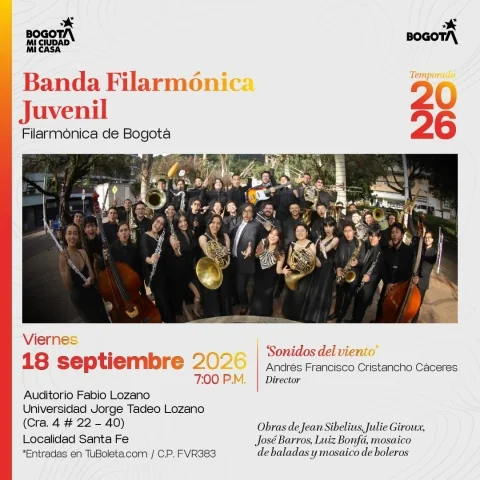 Cartel de Sonidos del viento - Banda Filarmónica Juvenil