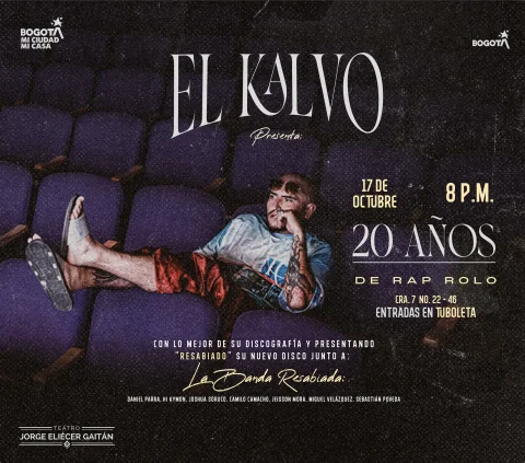 Cartel de El kalvo | 20 años de rap rolo