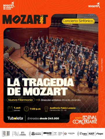 Cartel de La Tragedia Concierto sinfónico - Nueva Filarmonia