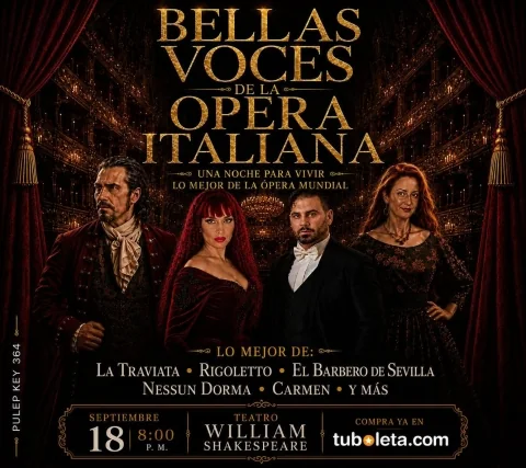 Cartel de Bellas voces de la opera italiana