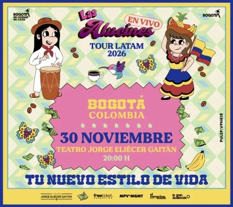 Cartel de Las alucines tour Latam 2026