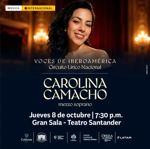 Cartel de Circuito voces de iberoamérica - 50 años ópera de Colombia