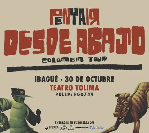 Cartel de Penyair | desde abajo tour - Ibagué