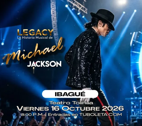 Cartel de Legacy, la historia musical de Michael Jackson - Ibagué