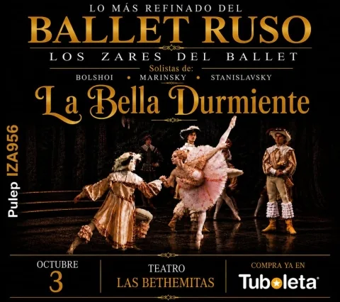 Cartel de Los zares del ballet " la bella durmiente" - Pasto