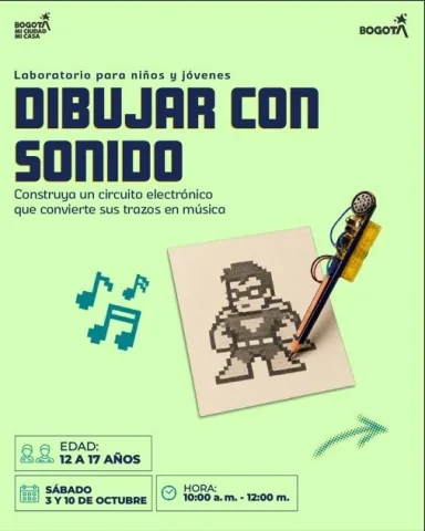Cartel de Laboratorio Dibujar con sonido : Construya un circuito