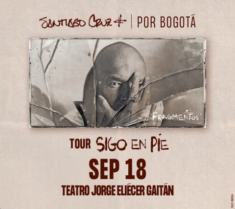 Cartel de Santiago cruz | tour sigo en pie (agotado)