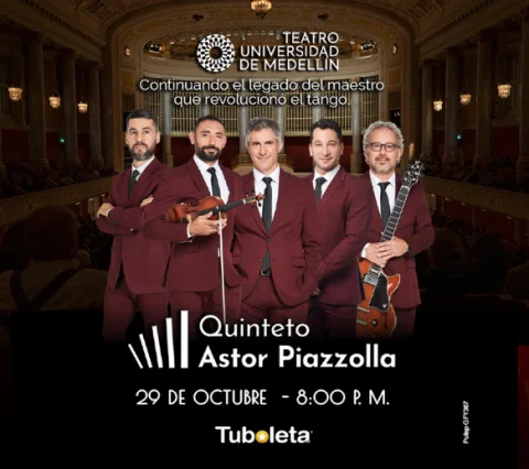 Cartel de Quinteto Astor Piazzolla - Medellín