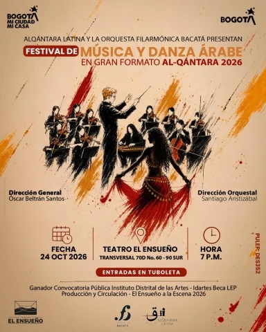Cartel de Festival de música y danza árabe en gran formato