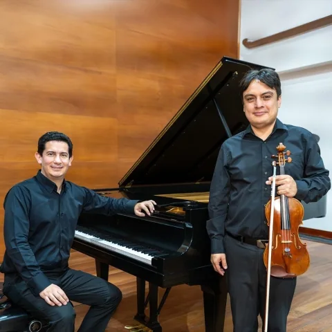Cartel de Música de cámara para violín y piano