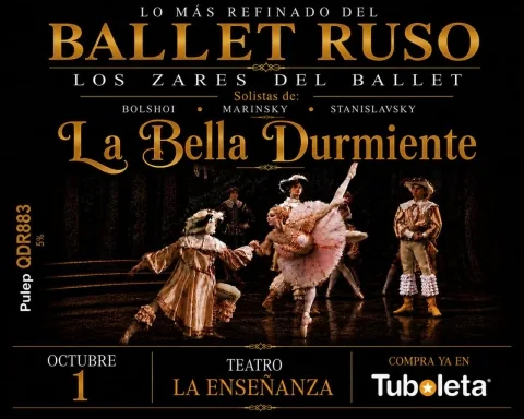 Cartel de Los zares del ballet "la bella durmiente" - Medellín