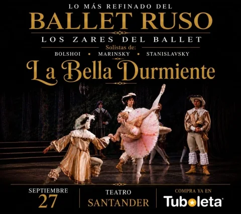 Cartel de Los zares del ballet " la bella durmiente" - b/manga