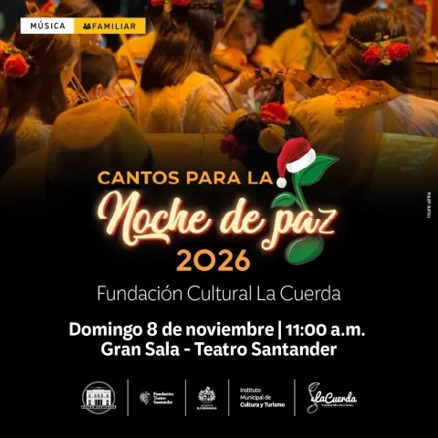 Cartel de Cantos para la Noche de Paz: Recuerdos de Navidad