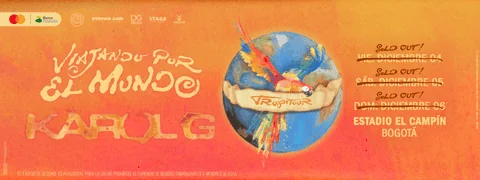 Cartel de Karol G - Viajando por el Mundo Tropitour