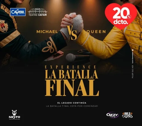 Cartel de Michael vs queen - experience – la batalla final