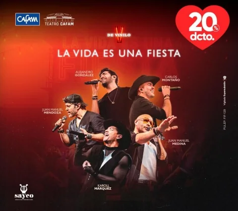 Cartel de La vida es una fiesta by vdevinilo
