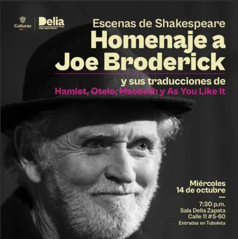 Cartel de Escenas de Shakespeare Homenaje a Joe Broderick