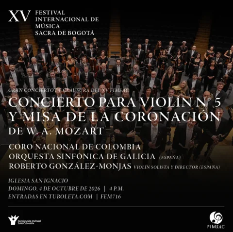 Cartel de Concierto de Clausura: Concierto para violín N° 5