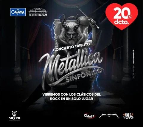 Cartel de Tributo metallica sinfónico