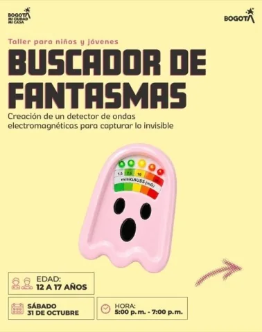 Cartel de Taller Buscador de fantasmas: Creación un detector