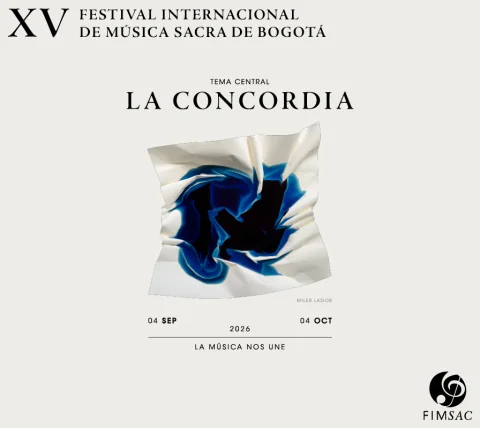 Cartel de Xv festival internacional de música sacra de Bogotá