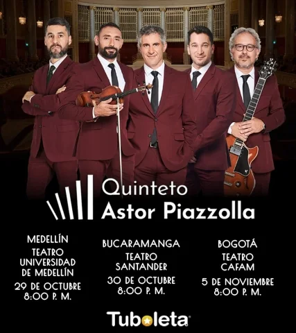 Cartel de Quinteto de Astor Piazzolla