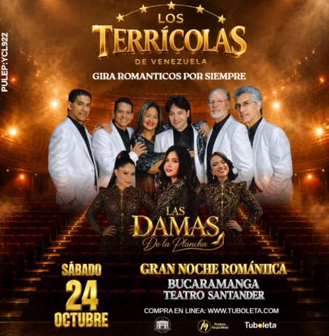 Cartel de Los terricolas de venezuela - las damas de la plancha