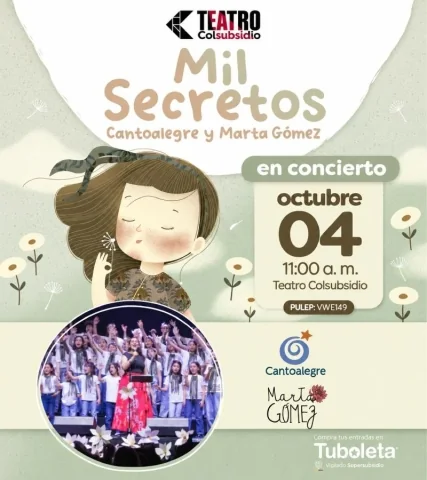 Cartel de Mil secretos - Cantoalegre y Marta Gómez