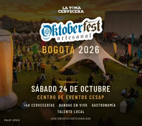 Cartel de Oktoberfest artesanal Bogotá 2026